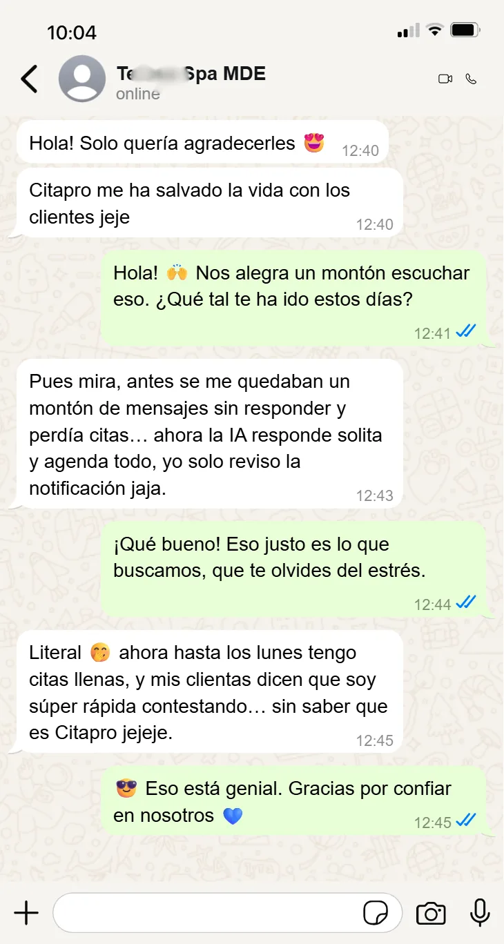 Testimonio de cliente satisfecho